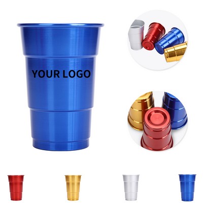 Aluminum Cup 16 Ounce With Stepped Grip