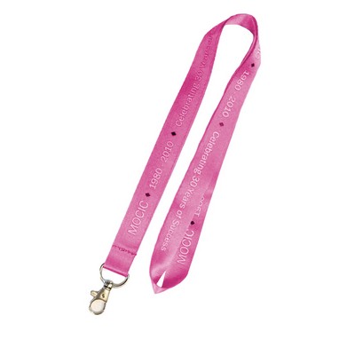 1" Pink Nylon Lanyard (20 Mil)