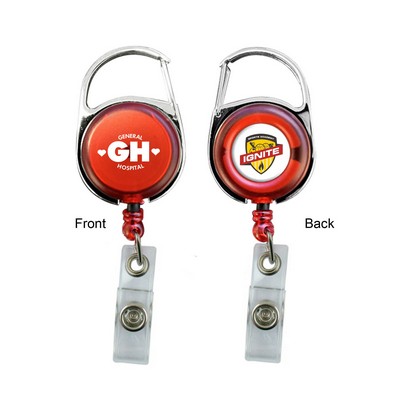 Retractable Badge Holder With Carabiner Clip