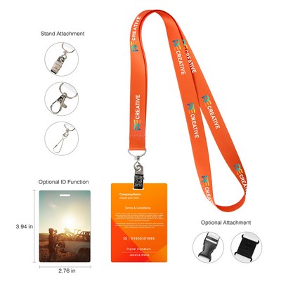 3/4" Full Color Sublimated Lanyard With PVC ID Card