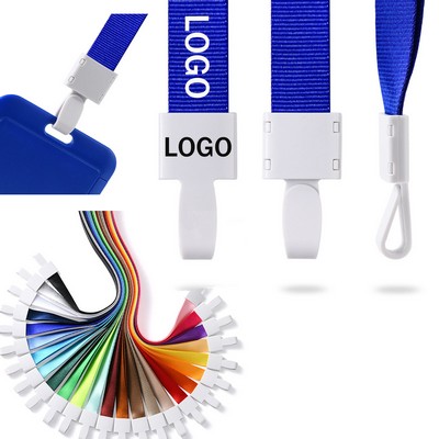 0.6" Wide Polyester Lanyard for Work Badges