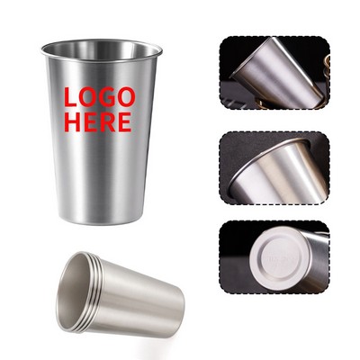 16 Oz Single-Wall Stainless Steel Pint Cup
