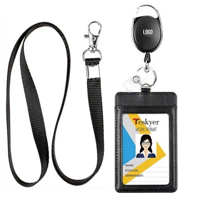 Retractable ID Badge Holder With Lanyards