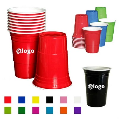 16 oz. Disposable Single Wall Plastic Stadium Party Cup(Ocean)