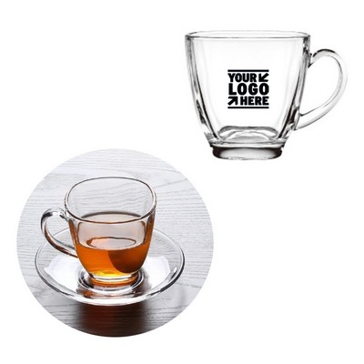 6.4oz Glass Handle Cups