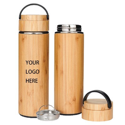 Portable Bamboo 17OZ Thermos Cup