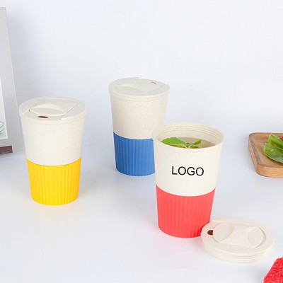 15oz Wheat Straw Plastic Coffee Cup