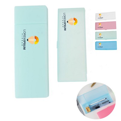 Transparent frosted pencil case storage box