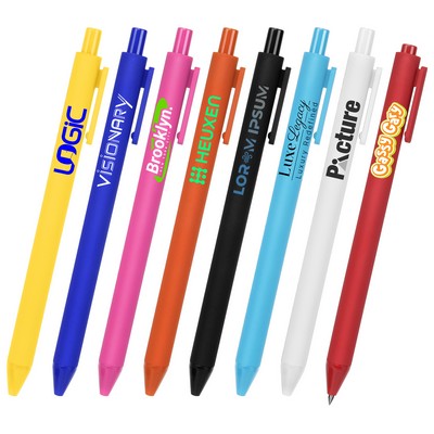 Soft Rubberized Touch Retractable Gel Pen