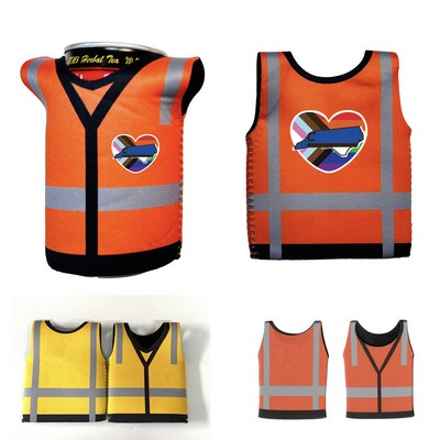 Neoprene Safety Vest Can Cooler