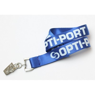 3/4" Royal Blue Nylon Lanyard (20 Mil)